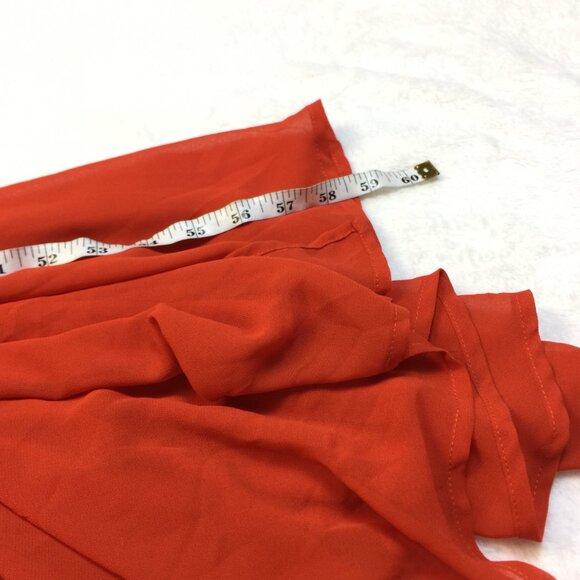 New! Torrid Maxi Tank Dress 4X Plus Orange Chiffon Embroidered Cross Back - Picture 10 of 15